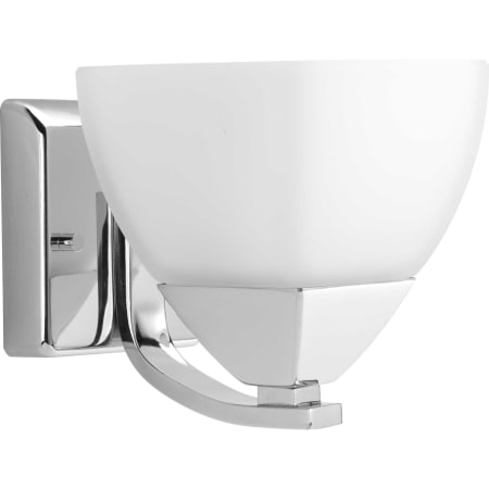 Progress Lighting Appeal 6" Tall Single Light Bathroom Sconce with Squared Bowl Shade Polished Chrome