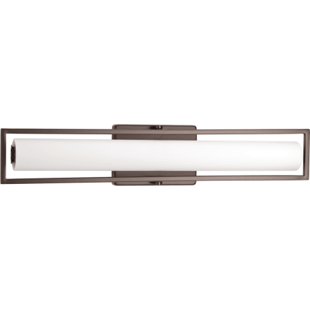 Progress Lighting Frame Single Light 24" LED Bath Bar with Etched White Shade Architectural Bronze