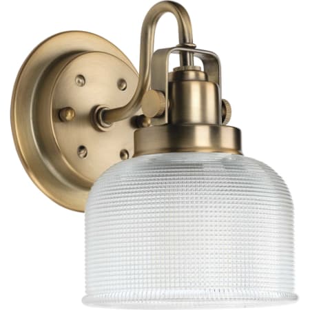 Progress Lighting Archie Single Light 8" Tall Bathroom Sconce Vintage Brass