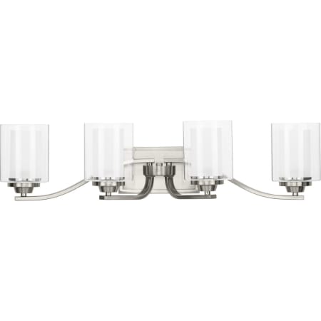 Progress Lighting Kene 4 Light 31" Wide Bathroom Vanity Light Brushed Nickel