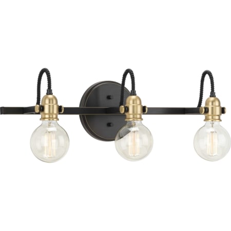 Progress Lighting Axle 3 Light 24" Wide Bathroom Vanity Light Antique Bronze