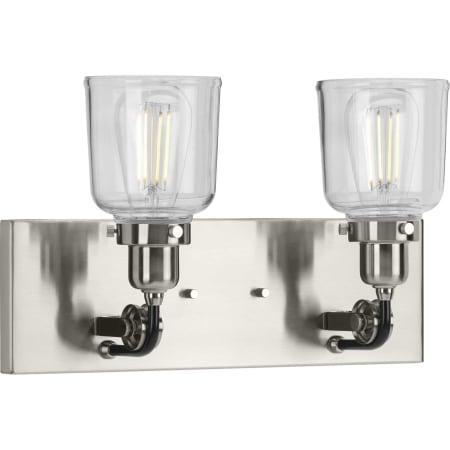 Progress Lighting Rushton 2 Light 16" Wide Bathroom Vanity Light Brushed Nickel
