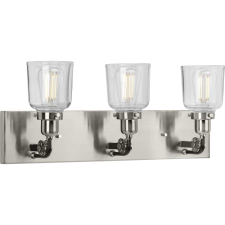 Progress Lighting Rushton 3 Light 24" Wide Bathroom Vanity Light Brushed Nickel
