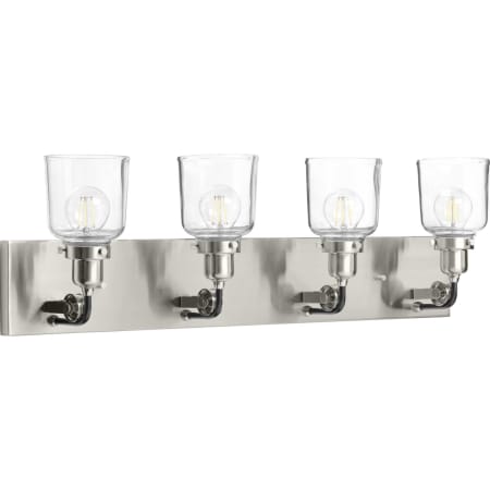Progress Lighting Rushton 32" Wide 4 Light Bathroom Vanity Light Brushed Nickel