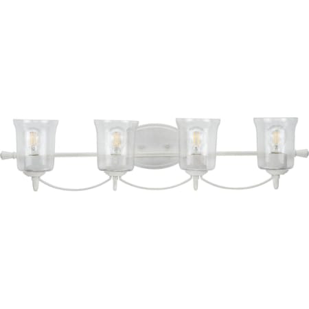 Progress Lighting Bowman 4 Light 34" Wide Bathroom Vanity Light Cottage White