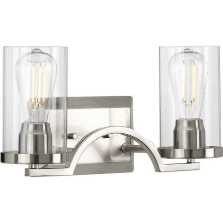 Progress Lighting Lassiter 2 Light 16" Wide Bathroom Vanity Light Brushed Nickel