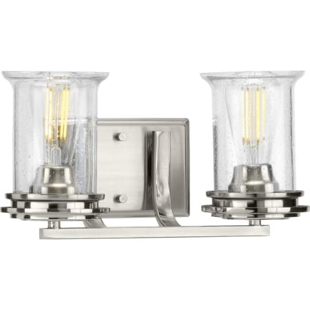 Progress Lighting Winslett 2 Light 14" Wide Bathroom Vanity Light Brushed Nickel