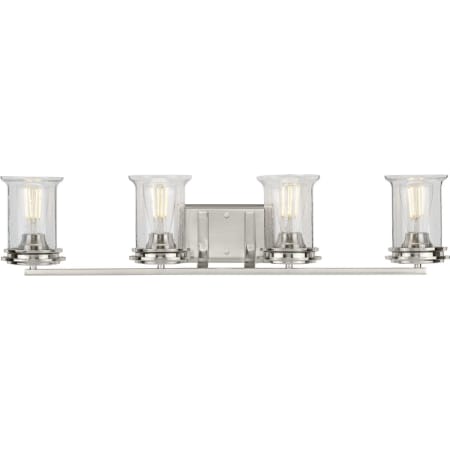 Progress Lighting Winslett 4 Light 33" Wide Bathroom Vanity Light Brushed Nickel