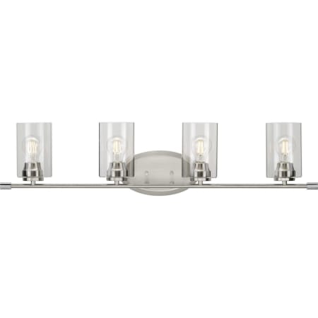 Progress Lighting Riley 4 Light 34" Wide Bathroom Vanity Light Brushed Nickel