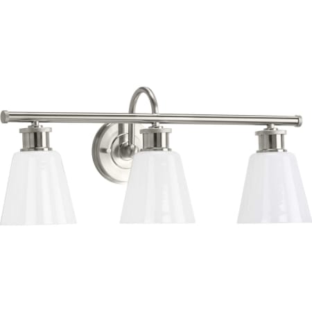 Progress Lighting Ashford 3 Light 24" Wide Bathroom Vanity Light Brushed Nickel