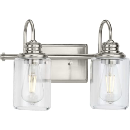 Progress Lighting Aiken 2 Light 15" Wide Bathroom Vanity Light Brushed Nickel