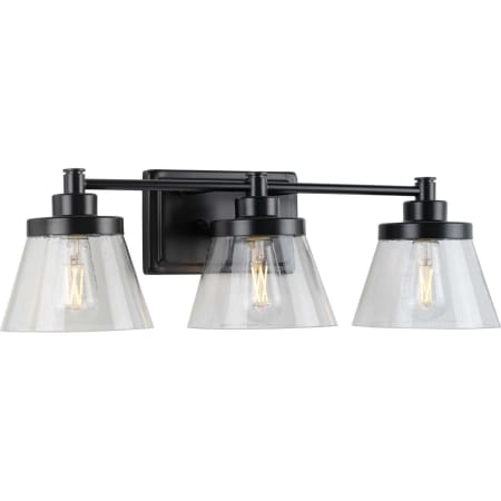 Progress Lighting Hinton 3 Light 25" Wide Bathroom Vanity Light Matte Black