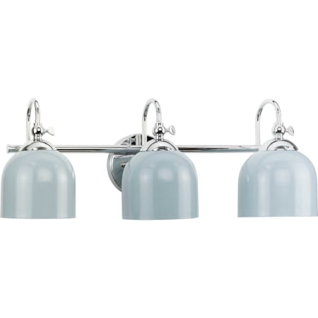 Progress Lighting Dalton 3 Light 24" Wide Bathroom Vanity Light with Metal Shades Polished Chrome
