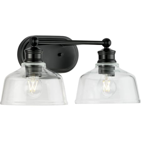 Progress Lighting Singleton 2 Light 17" Wide Bathroom Vanity Light Matte Black