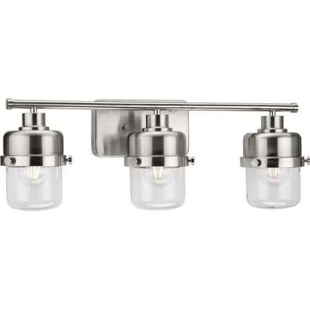 Progress Lighting Beckner 3 Light 6" Wide Vanity Light Brushed Nickel