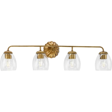 Progress Lighting Quillan 4 Light 34" Wide Vanity Light Gold Ombre
