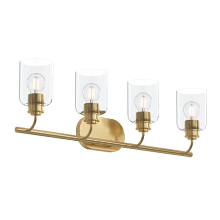 Progress Lighting Reines 4 Light 32" Wide Vanity Light Brushed Gold