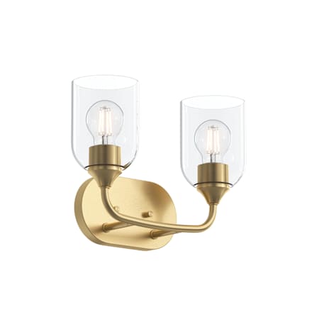 Progress Lighting Ilia 2 Light 13" Wide Vanity Light Brushed Gold