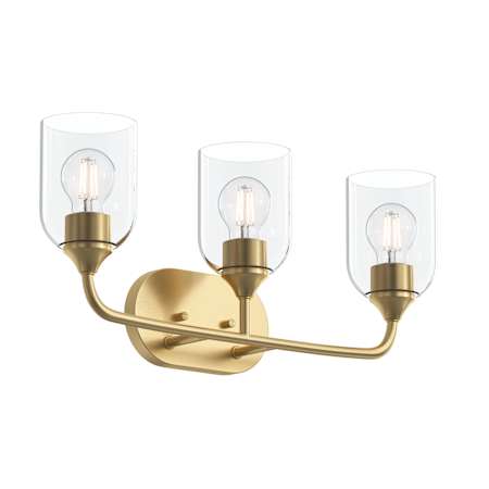 Progress Lighting Ilia 3 Light 22" Wide Vanity Light Brushed Gold