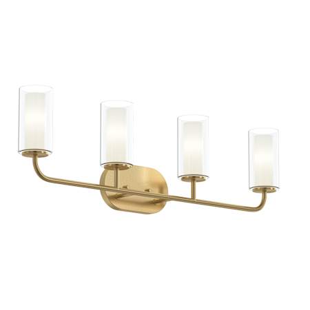 Progress Lighting Mack 4 Light 32" Wide Vanity Light Brushed Gold