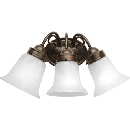 Progress Lighting Bedford Three Light Bathroom Vanity Light Antique Bronze