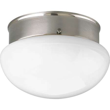 Progress Lighting Fitter 1 Light 8" Wide Energy Star Certified Flush Mount Ceiling Fixture Brushed Nickel