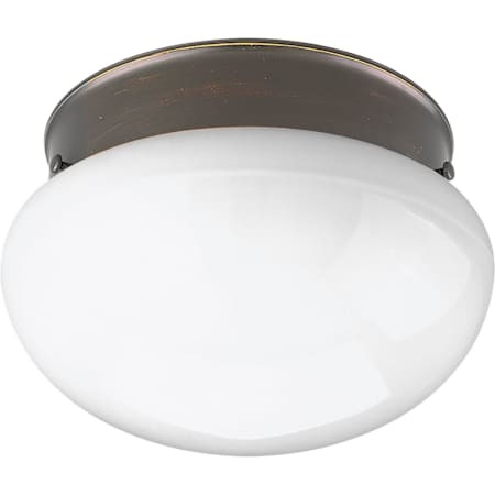 Progress Lighting Fitter 1 Light 8" Wide Energy Star Certified Flush Mount Ceiling Fixture Antique Bronze