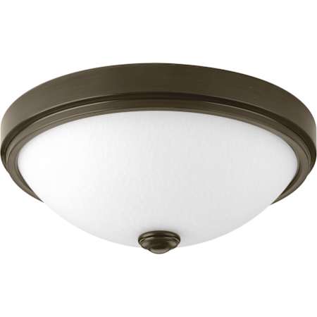 Progress Lighting LED Linen Light 13" Wide Integrated LED Flush Mount Ceiling Fixture Antique Bronze