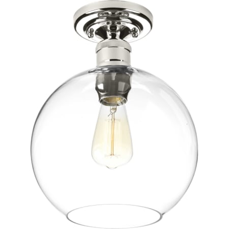 Progress Lighting Hansford 10" Wide Semi-Flush Ceiling Fixture Polished Nickel