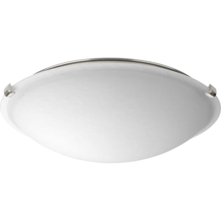 Progress Lighting LED Dome Single Light 16" Wide Integrated LED Flush Mount Bowl Ceiling Fixture with Etched Linen Shade Brushed Nickel