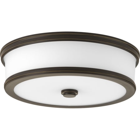 Progress Lighting Bezel LED 13" Wide Integrated LED Flush Mount Ceiling Fixture Antique Bronze