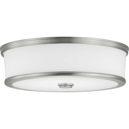 Progress Lighting Bezel Single Light 16" Wide Integrated LED Flush Mount Drum Ceiling Fixture Brushed Nickel
