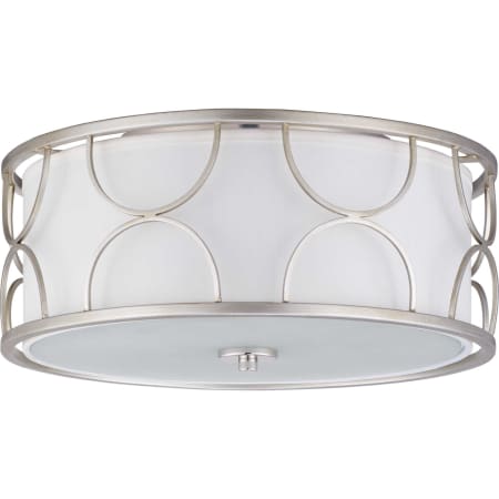 Progress Lighting Landree 3 Light 16" Wide Flush Mount Drum Ceiling Fixture Silver Ridge