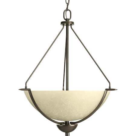 Progress Lighting Bravo 3 Light 21" Wide Pendant Antique Bronze