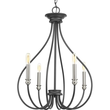 Progress Lighting Whisp 4 Light 21" Wide Chandelier Graphite
