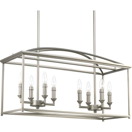 Progress Lighting Piedmont 8 Light 30" Wide Taper Candle Chandelier Burnished Silver