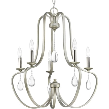 Progress Lighting Anjoux 5 Light 25" Wide Crystal Chandelier Silver Ridge