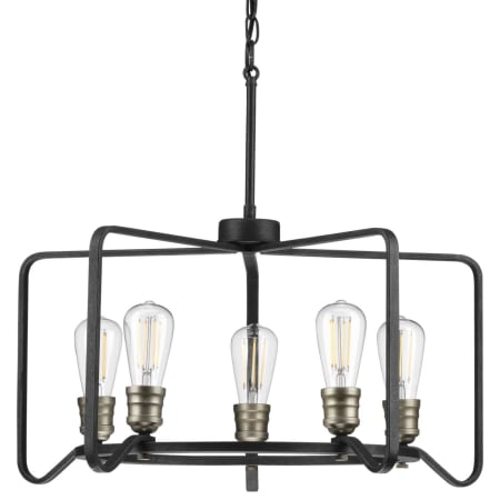 Progress Lighting Foster 5 Light 25" Wide Chandelier Gilded Iron