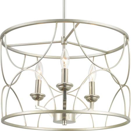 Progress Lighting Landree 3 Light 18" Wide Taper Candle Chandelier Silver Ridge
