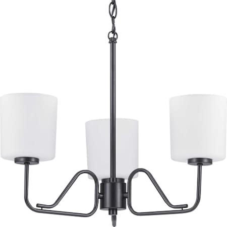 Progress Lighting Tobin 3 Light 22" Wide Chandelier Black
