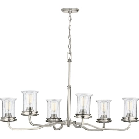 Progress Lighting Winslett 6 Light 34" Wide Chandelier Brushed Nickel