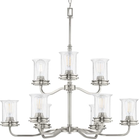 Progress Lighting Winslett 9 Light 34" Wide Chandelier Brushed Nickel
