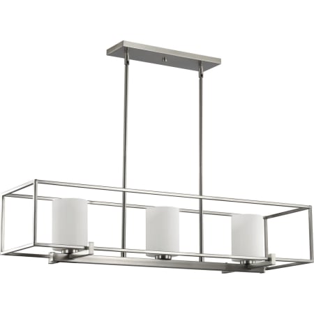 Progress Lighting Chadwick 3 Light 40" Wide Linear Chandelier Brushed Nickel
