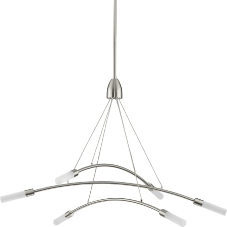 Progress Lighting Kylo LED 6 Light 40" Wide LED Abstract Chandelier Brushed Nickel