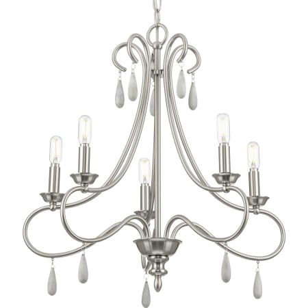 Progress Lighting Vinings 5 Light 22" Wide Chandelier Brushed Nickel