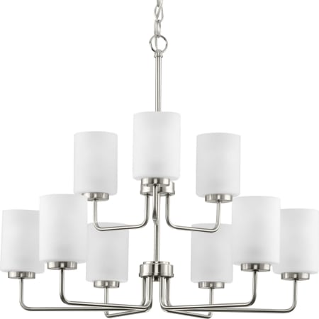Progress Lighting Merry 9 Light 28" Wide Pillar Candle Chandelier Brushed Nickel