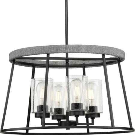 Progress Lighting Laramie 4 Light 24" Wide Chandelier Matte Black