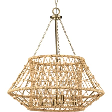 Progress Lighting Laila 4 Light 23" Wide Candle Style Chandelier Vintage Brass