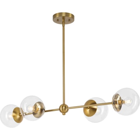 Progress Lighting Atwell 4 Light 40" Wide Linear Pendant Brushed Bronze