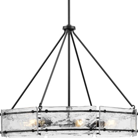 Progress Lighting Rivera 6 Light 30" Wide Ring Chandelier Matte Black